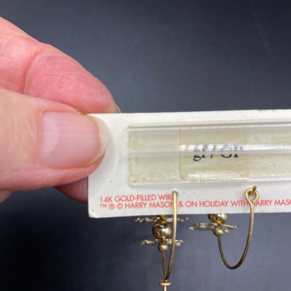 14K Gold Filled Wire Earrings San Franciso Cable Car HARRY MASON Holiday NEW - Picture 5 of 9